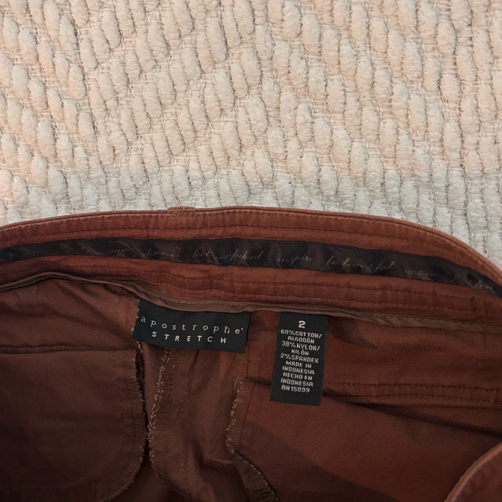 Apostrophe Rust Stretch Pants - image 3
